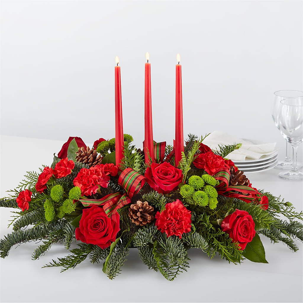 By the Candlelight Centerpiece – Your Beautiful Flowers, Scranton PA