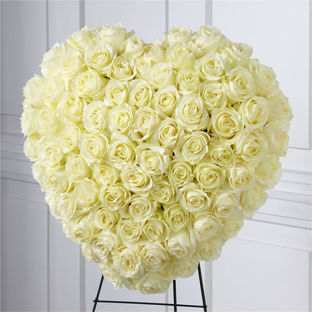 Elegant Remembrance Standing Heart – Your Beautiful Flowers, Scranton PA