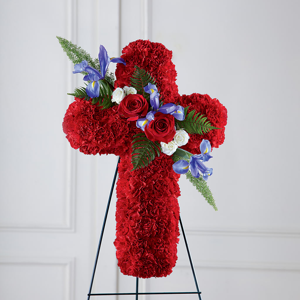 Faithful Hero Floral Cross – Your Beautiful Flowers, Scranton PA