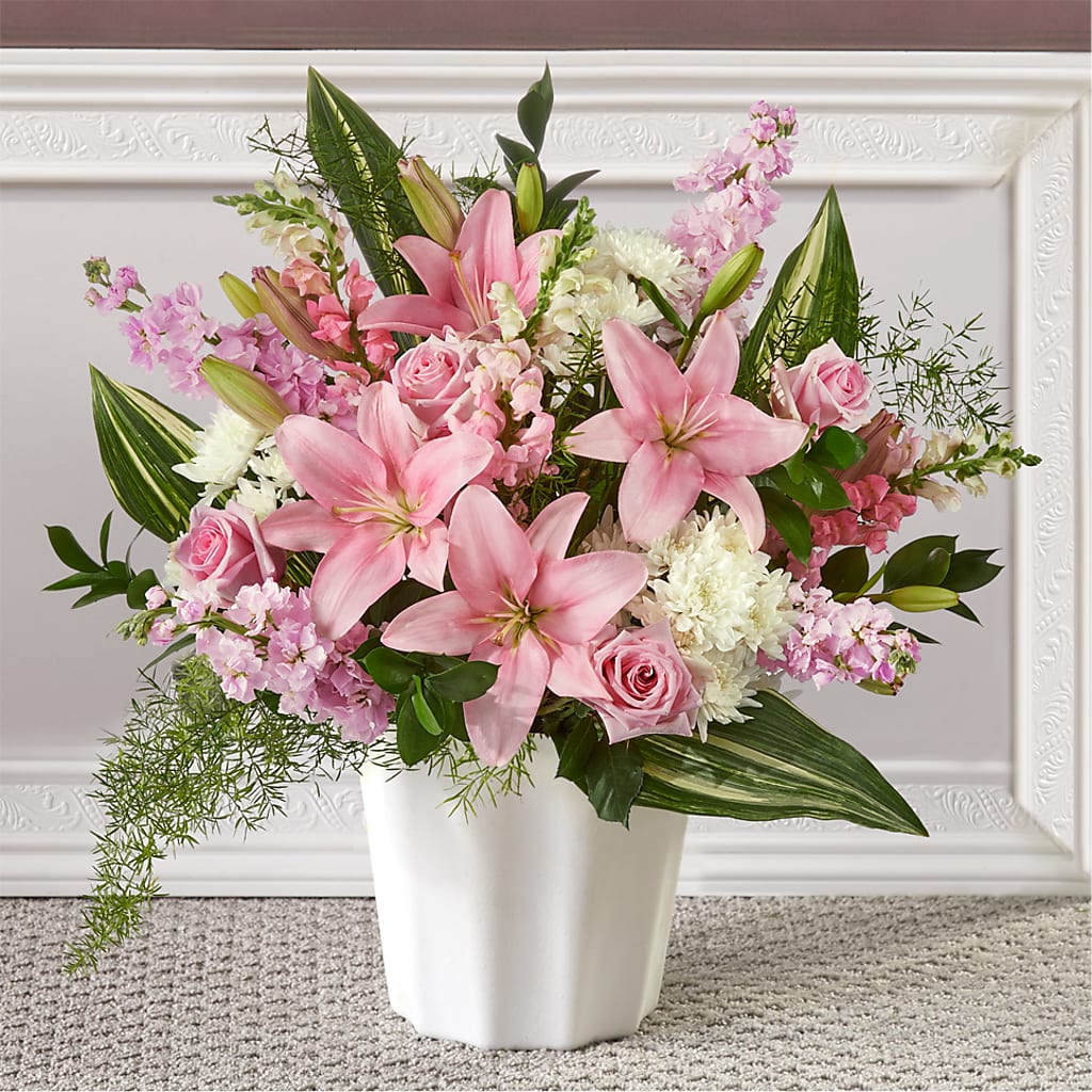 Simply Serene Floor Basket – Your Beautiful Flowers, Scranton PA