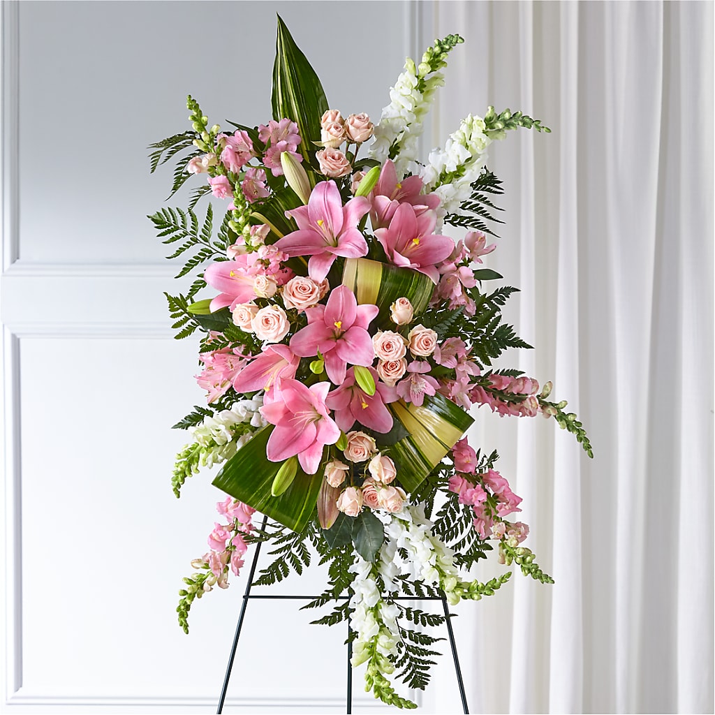Elegant Embrace Standing Spray – Your Beautiful Flowers, Scranton PA
