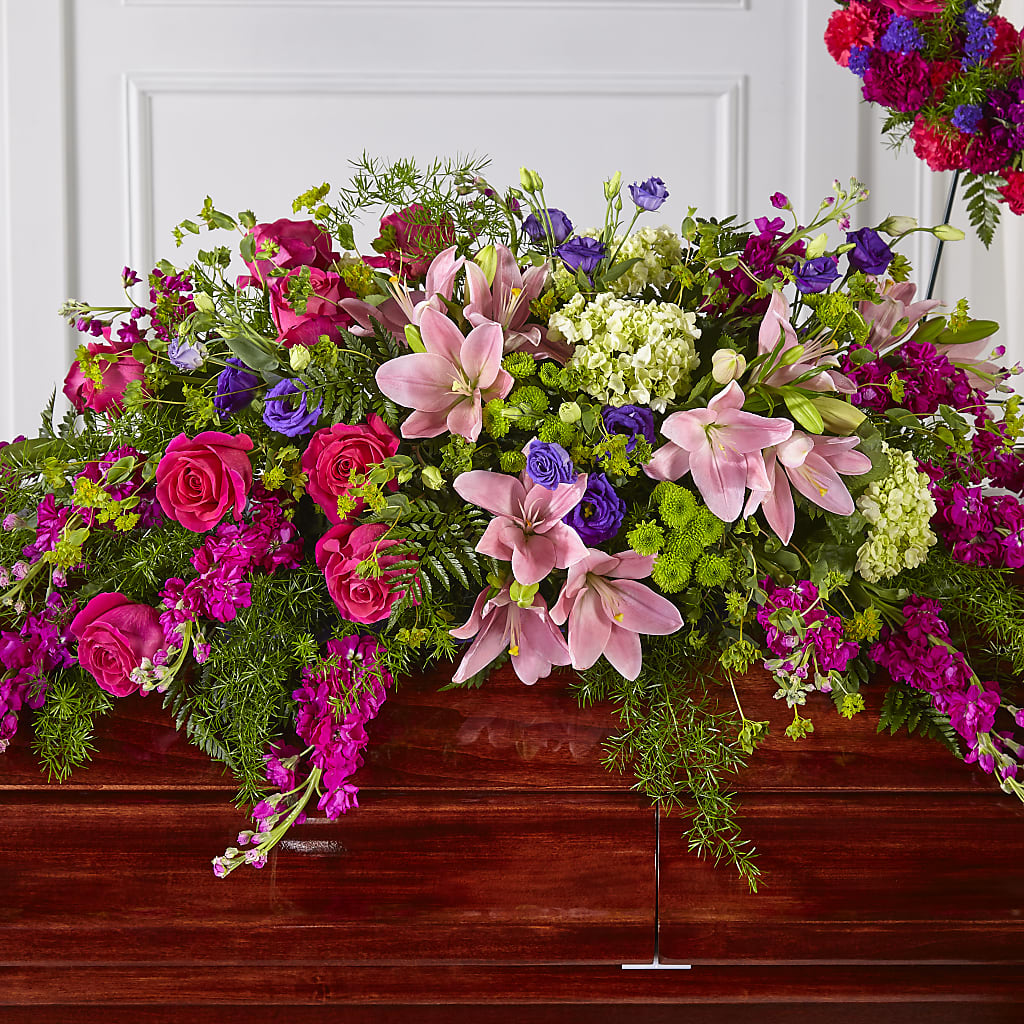 Radiant Tribute Casket Spray – Your Beautiful Flowers, Scranton PA