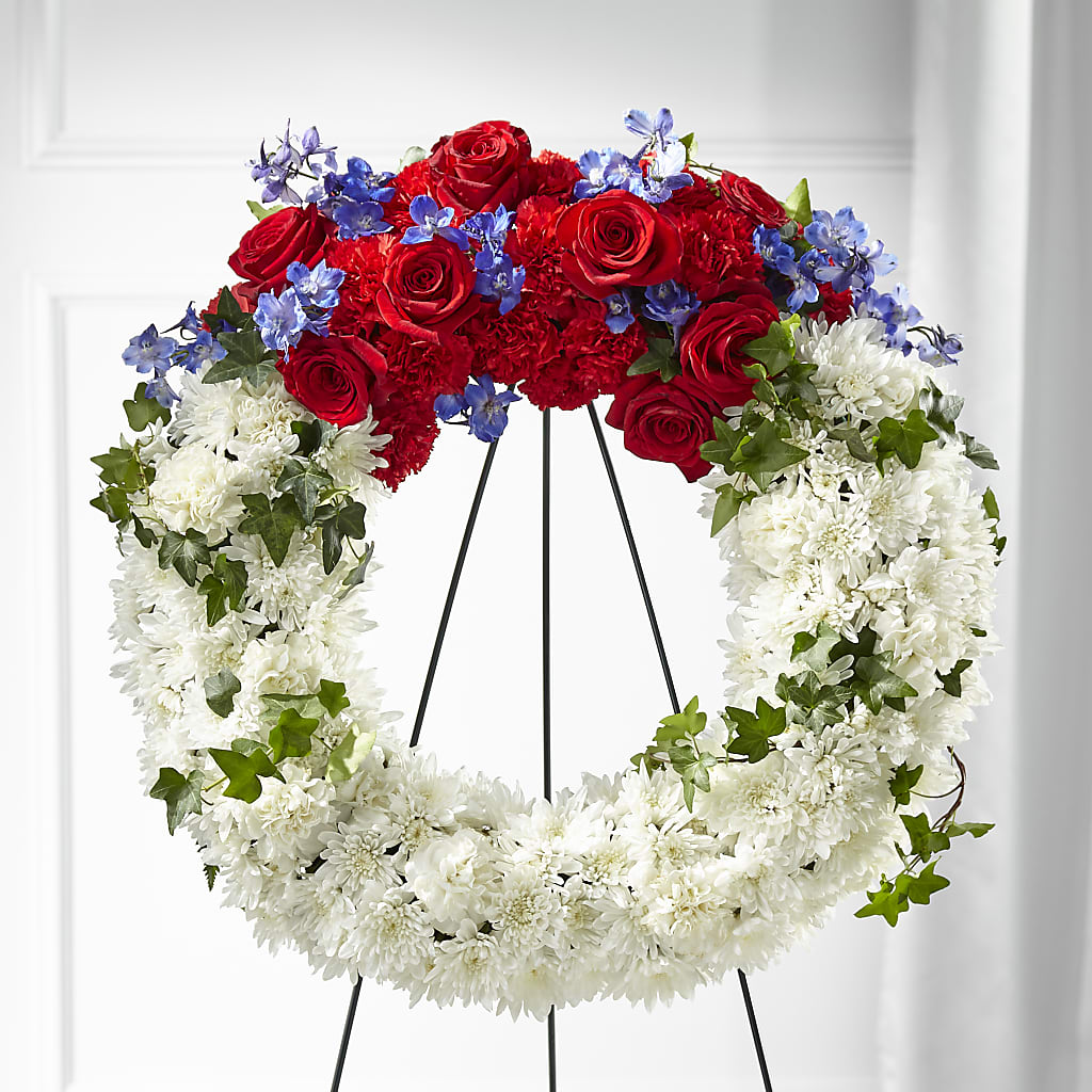 Patriotic Passion Wreath – Your Beautiful Flowers, Scranton PA