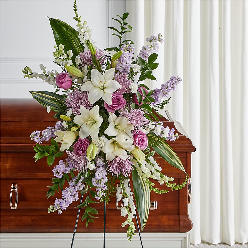 Grateful Hearts Standing Spray – Your Beautiful Flowers, Scranton PA