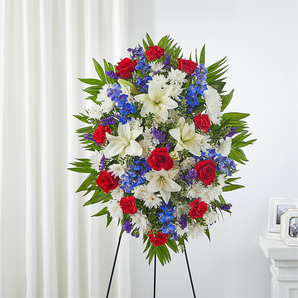 Cherished Service Standing Spray – Your Beautiful Flowers, Scranton PA