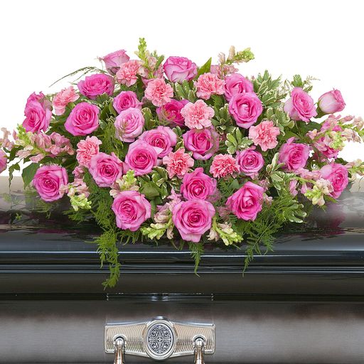 Peaceful Pink Casket Spray – Your Beautiful Flowers, Scranton PA