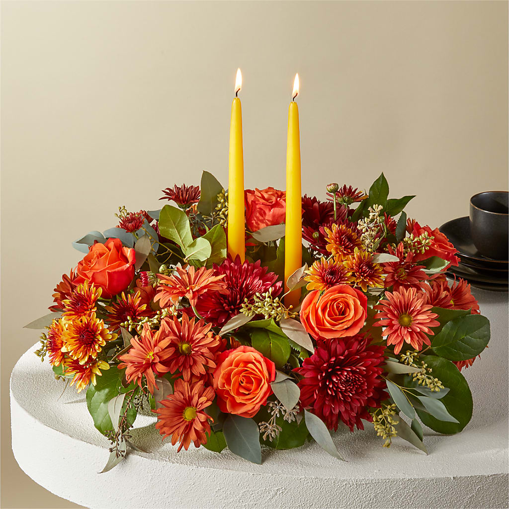 Designer's Choice Candle Centerpiece – Your Beautiful Flowers, Scranton PA