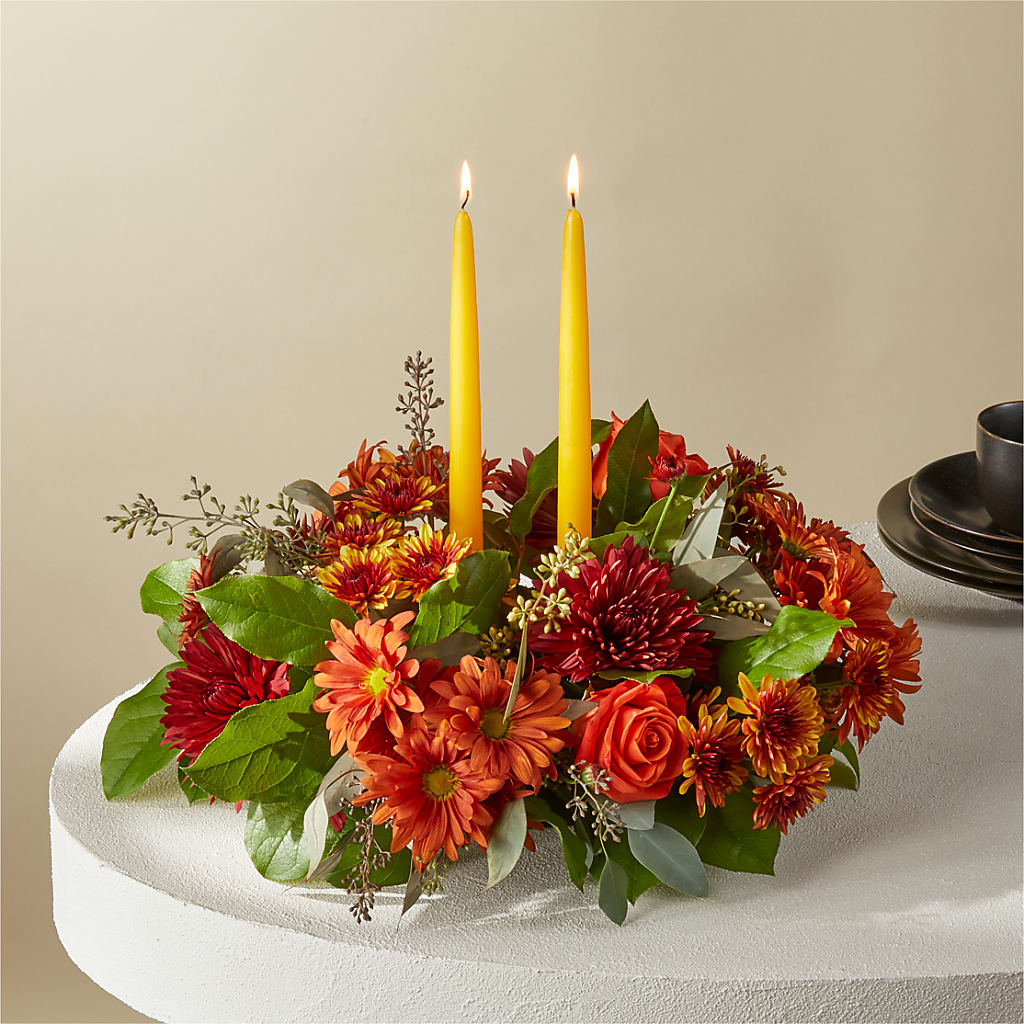Designer's Choice Candle Centerpiece – Your Beautiful Flowers, Scranton PA