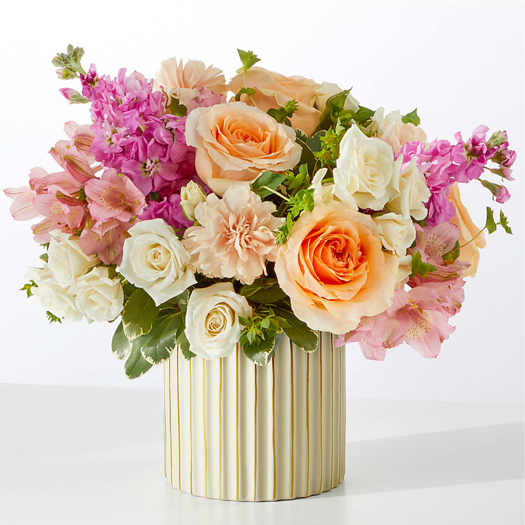 Paradise Bouquet with Ivory Vase – Your Beautiful Flowers, Scranton PA