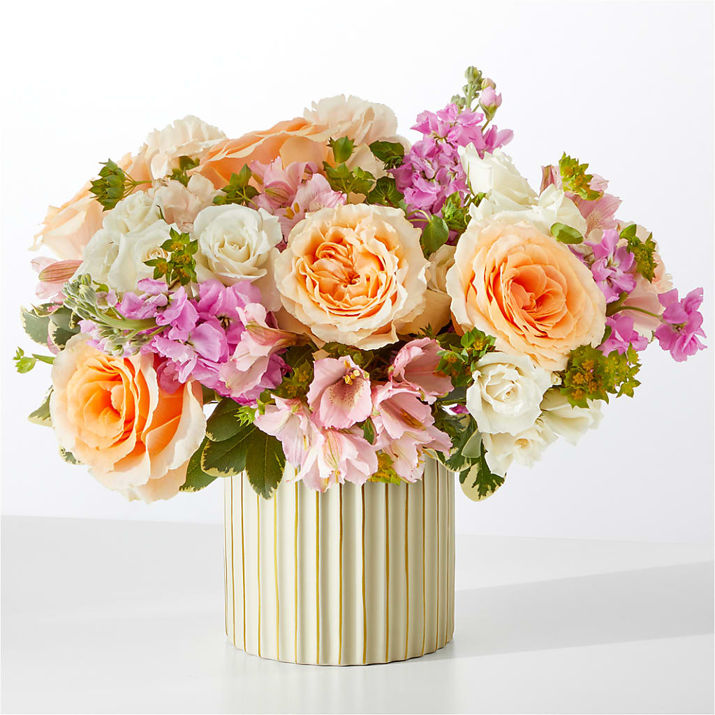 Paradise Bouquet with Ivory Vase – Your Beautiful Flowers, Scranton PA