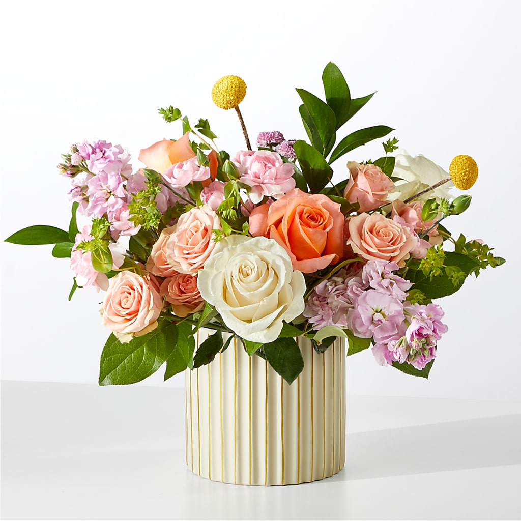 French Market Bouquet with Ivory Vase – Your Beautiful Flowers, Scranton PA