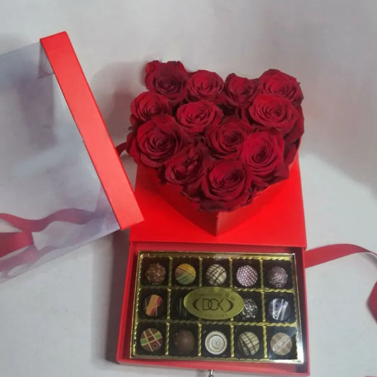 Boxed Flowers and Chocolates