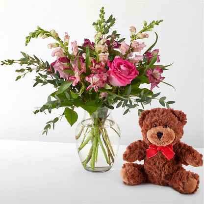 Happily Ever After Bouquet & Bear Set –  Your Beautiful Flowers, Scranton PA