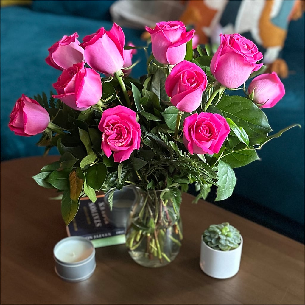 Long Stem Pink Rose Bouquet –  Your Beautiful Flowers, Scranton PA