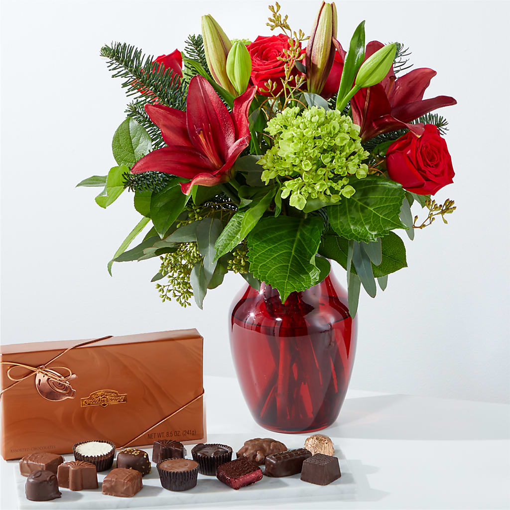 Merry Days Bouquet and Chocolate Gift Set