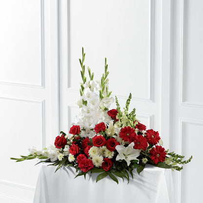 Crimson & White Arrangement –  Your Beautiful Flowers, Scranton PA