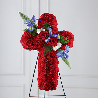 Faithful Hero Floral Cross –  Your Beautiful Flowers, Scranton PA