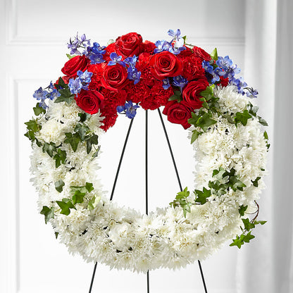 Patriotic Passion Wreath –  Your Beautiful Flowers, Scranton PA