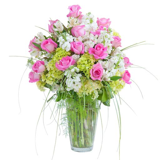 Pink and White Elegance Vase –  Your Beautiful Flowers, Scranton PA