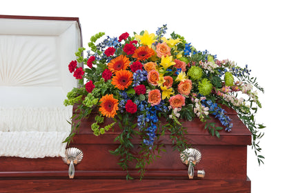 Treasured Celebration Casket Spray –  Your Beautiful Flowers, Scranton PA