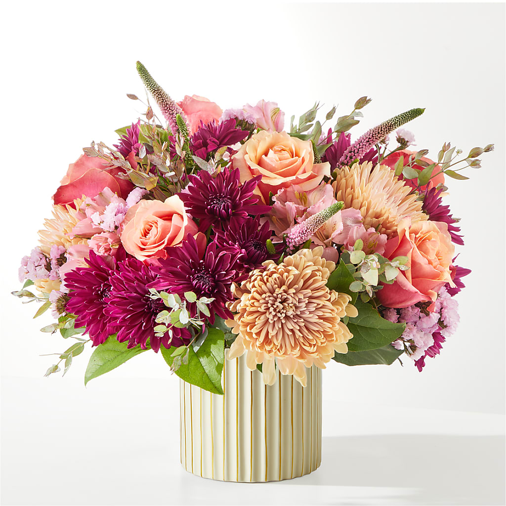 Berry Cobbler Bouquet with Ivory Vase –  Your Beautiful Flowers, Scranton PA