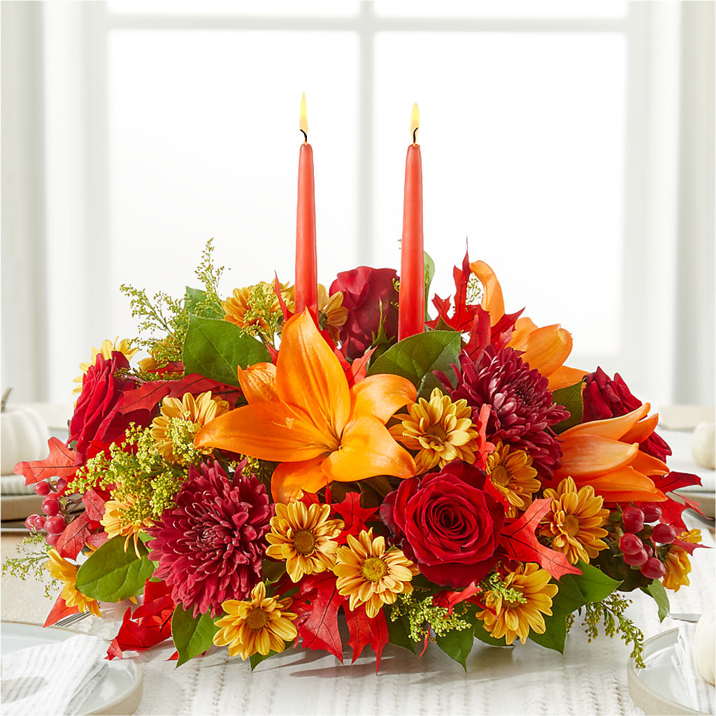 Autumn's Embrace Centerpiece –  Your Beautiful Flowers, Scranton PA