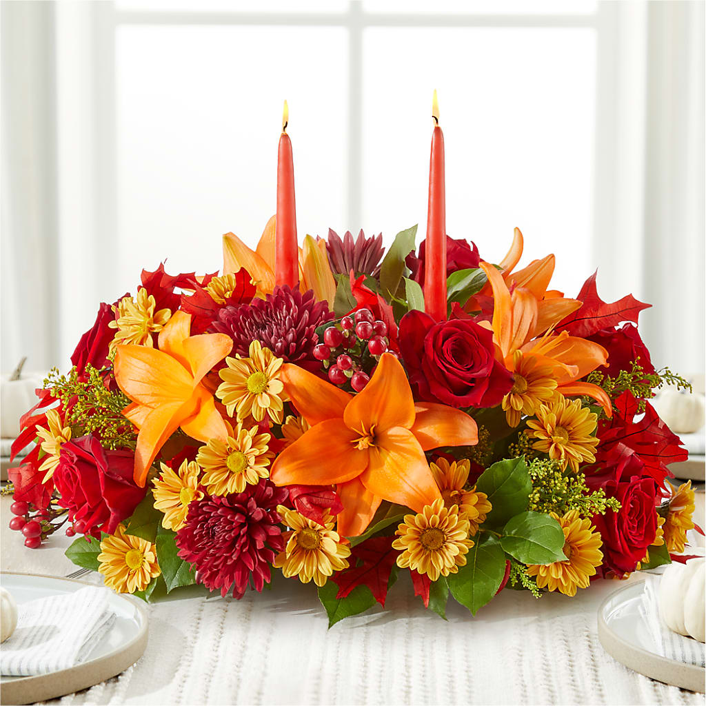 Autumn's Embrace Centerpiece –  Your Beautiful Flowers, Scranton PA