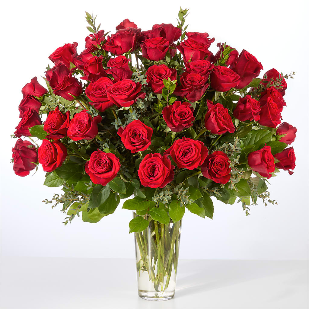 Forever Yours Fifty Stem Red Rose Bouquet –  Your Beautiful Flowers, Scranton PA